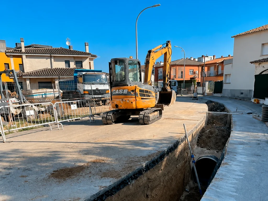 Construcción de un nuevo colector urbano en Caldes de Malavella