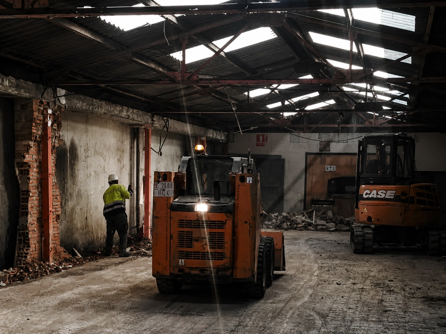 Demolición interior de nave industrial en Bellsolà, Aiguaviva